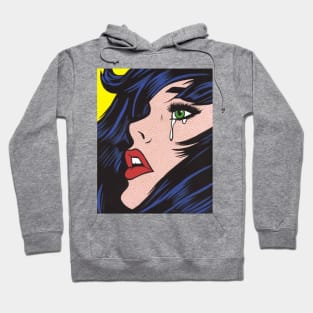 Sad Pop Art Woman Hoodie